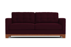 Logan Drive Apartment Size Sleeper Sofa :: Leg Finish: Pecan / Sleeper Option: Deluxe Innerspring Mattress