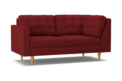 Logan Left Arm Corner Apt Size Sofa :: Leg Finish: Natural / Configuration: LAF - Chaise on the Left