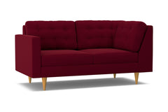 Logan Left Arm Corner Apt Size Sofa :: Leg Finish: Natural / Configuration: LAF - Chaise on the Left