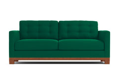 Logan Drive Apartment Size Sleeper Sofa :: Leg Finish: Pecan / Sleeper Option: Deluxe Innerspring Mattress