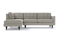 Logan 2pc Velvet Sectional Sofa :: Leg Finish: Espresso / Configuration: LAF - Chaise on the Left