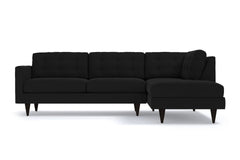 Logan 2pc Velvet Sectional Sofa :: Leg Finish: Espresso / Configuration: RAF - Chaise on the Right