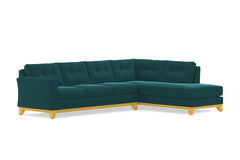 Marco 2pc Sleeper Sectional :: Leg Finish: Natural / Configuration: RAF - Chaise on the Right / Sleeper Option: Deluxe Innerspring Mattress