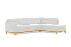 Marco 2pc Sleeper Sectional :: Leg Finish: Natural / Configuration: RAF - Chaise on the Right / Sleeper Option: Memory Foam Mattress