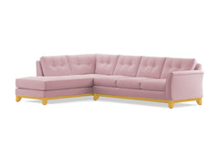 Marco 2pc Sleeper Sectional :: Leg Finish: Natural / Configuration: LAF - Chaise on the Left / Sleeper Option: Memory Foam Mattress