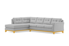 Marco 2pc Sleeper Sectional :: Leg Finish: Natural / Configuration: LAF - Chaise on the Left / Sleeper Option: Memory Foam Mattress