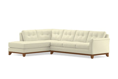 Marco 2pc Sleeper Sectional :: Leg Finish: Pecan / Configuration: LAF - Chaise on the Left / Sleeper Option: Deluxe Innerspring Mattress