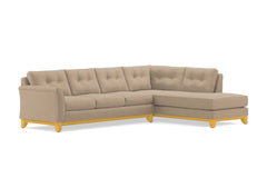 Marco 2pc Sleeper Sectional :: Leg Finish: Natural / Configuration: RAF - Chaise on the Right / Sleeper Option: Memory Foam Mattress