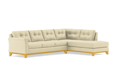Marco 2pc Sleeper Sectional :: Leg Finish: Natural / Configuration: RAF - Chaise on the Right / Sleeper Option: Memory Foam Mattress