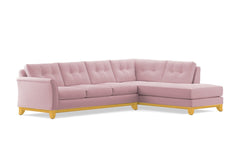 Marco 2pc Sleeper Sectional :: Leg Finish: Natural / Configuration: RAF - Chaise on the Right / Sleeper Option: Deluxe Innerspring Mattress