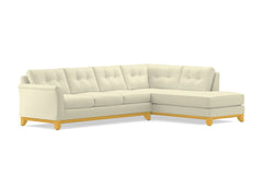 Marco 2pc Sleeper Sectional :: Leg Finish: Natural / Configuration: RAF - Chaise on the Right / Sleeper Option: Deluxe Innerspring Mattress