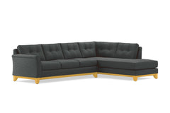 Marco 2pc Sleeper Sectional :: Leg Finish: Natural / Configuration: RAF - Chaise on the Right / Sleeper Option: Memory Foam Mattress