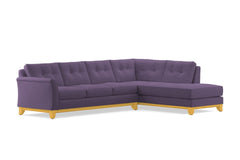 Marco 2pc Sleeper Sectional :: Leg Finish: Natural / Configuration: RAF - Chaise on the Right / Sleeper Option: Memory Foam Mattress