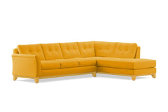 Marco 2pc Sleeper Sectional :: Leg Finish: Natural / Configuration: RAF - Chaise on the Right / Sleeper Option: Memory Foam Mattress