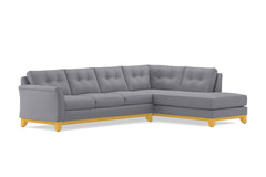 Marco 2pc Sleeper Sectional :: Leg Finish: Natural / Configuration: RAF - Chaise on the Right / Sleeper Option: Memory Foam Mattress