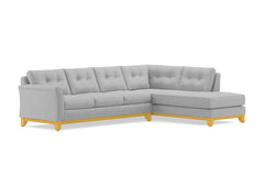 Marco 2pc Sleeper Sectional :: Leg Finish: Natural / Configuration: RAF - Chaise on the Right / Sleeper Option: Memory Foam Mattress