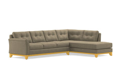 Marco 2pc Sleeper Sectional :: Leg Finish: Natural / Configuration: RAF - Chaise on the Right / Sleeper Option: Memory Foam Mattress