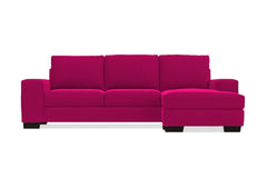 Melrose Reversible Velvet Chaise Sleeper Sofa :: Leg Finish: Espresso / Sleeper Option: Memory Foam Mattress