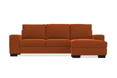 Melrose Reversible Velvet Chaise Sleeper Sofa :: Leg Finish: Espresso / Sleeper Option: Memory Foam Mattress