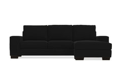 Melrose Reversible Velvet Chaise Sleeper Sofa :: Leg Finish: Espresso / Sleeper Option: Deluxe Innerspring Mattress