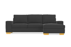 Melrose Reversible Velvet Chaise Sleeper Sofa :: Leg Finish: Natural / Sleeper Option: Deluxe Innerspring Mattress