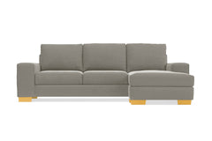 Melrose Reversible Velvet Chaise Sleeper Sofa :: Leg Finish: Natural / Sleeper Option: Deluxe Innerspring Mattress