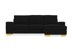 Melrose Reversible Velvet Chaise Sleeper Sofa :: Leg Finish: Natural / Sleeper Option: Deluxe Innerspring Mattress