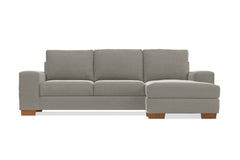 Melrose Reversible Velvet Chaise Sleeper Sofa :: Leg Finish: Pecan / Sleeper Option: Deluxe Innerspring Mattress
