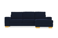 Melrose Reversible Velvet Chaise Sleeper Sofa :: Leg Finish: Natural / Sleeper Option: Deluxe Innerspring Mattress