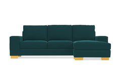 Melrose Reversible Velvet Chaise Sleeper Sofa :: Leg Finish: Natural / Sleeper Option: Deluxe Innerspring Mattress