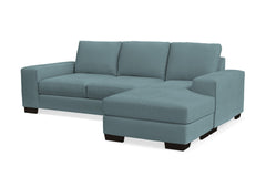 Melrose Reversible Velvet Chaise Sleeper Sofa :: Leg Finish: Espresso / Sleeper Option: Memory Foam Mattress