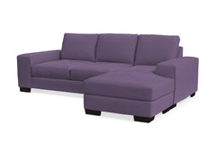 Melrose Reversible Velvet Chaise Sleeper Sofa :: Leg Finish: Espresso / Sleeper Option: Memory Foam Mattress