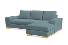 Melrose Reversible Velvet Chaise Sleeper Sofa :: Leg Finish: Natural / Sleeper Option: Deluxe Innerspring Mattress
