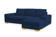Melrose Reversible Velvet Chaise Sleeper Sofa :: Leg Finish: Natural / Sleeper Option: Deluxe Innerspring Mattress