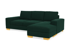 Melrose Reversible Velvet Chaise Sleeper Sofa :: Leg Finish: Natural / Sleeper Option: Deluxe Innerspring Mattress