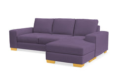 Melrose Reversible Velvet Chaise Sleeper Sofa :: Leg Finish: Natural / Sleeper Option: Deluxe Innerspring Mattress
