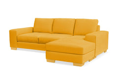 Melrose Reversible Velvet Chaise Sleeper Sofa :: Leg Finish: Natural / Sleeper Option: Deluxe Innerspring Mattress