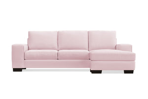 Melrose Reversible Velvet Chaise Sleeper Sofa :: Leg Finish: Espresso / Sleeper Option: Deluxe Innerspring Mattress