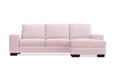 Melrose Reversible Velvet Chaise Sleeper Sofa :: Leg Finish: Espresso / Sleeper Option: Memory Foam Mattress