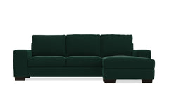 Melrose Reversible Velvet Chaise Sleeper Sofa :: Leg Finish: Espresso / Sleeper Option: Memory Foam Mattress