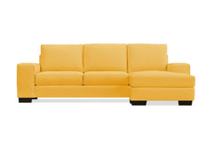 Melrose Reversible Velvet Chaise Sleeper Sofa :: Leg Finish: Espresso / Sleeper Option: Memory Foam Mattress