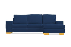 Melrose Reversible Velvet Chaise Sleeper Sofa :: Leg Finish: Natural / Sleeper Option: Deluxe Innerspring Mattress