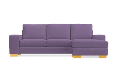 Melrose Reversible Velvet Chaise Sleeper Sofa :: Leg Finish: Natural / Sleeper Option: Deluxe Innerspring Mattress