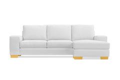 Melrose Reversible Velvet Chaise Sleeper Sofa :: Leg Finish: Natural / Sleeper Option: Deluxe Innerspring Mattress