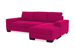 Melrose Reversible Velvet Chaise Sleeper Sofa :: Leg Finish: Espresso / Sleeper Option: Deluxe Innerspring Mattress