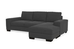 Melrose Reversible Velvet Chaise Sleeper Sofa :: Leg Finish: Espresso / Sleeper Option: Deluxe Innerspring Mattress