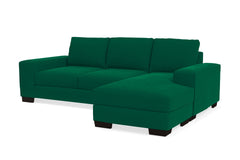Melrose Reversible Velvet Chaise Sleeper Sofa :: Leg Finish: Espresso / Sleeper Option: Memory Foam Mattress