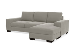 Melrose Reversible Velvet Chaise Sleeper Sofa :: Leg Finish: Espresso / Sleeper Option: Memory Foam Mattress