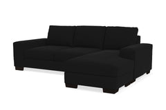 Melrose Reversible Velvet Chaise Sleeper Sofa :: Leg Finish: Espresso / Sleeper Option: Memory Foam Mattress