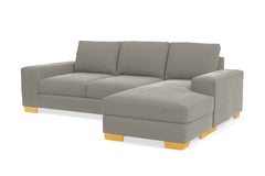 Melrose Reversible Velvet Chaise Sleeper Sofa :: Leg Finish: Natural / Sleeper Option: Deluxe Innerspring Mattress